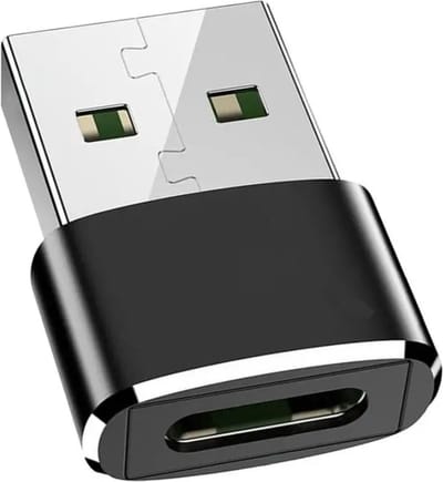 2 set - USB-A naar USB-C Adapter - USB A to USB C Hub Convertor - Zwart - 2 stuks