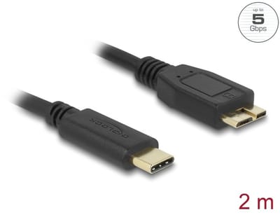 Delock USB 5 Gbps Cable USB Type-C™ male to USB Type Micro-B male 2 m