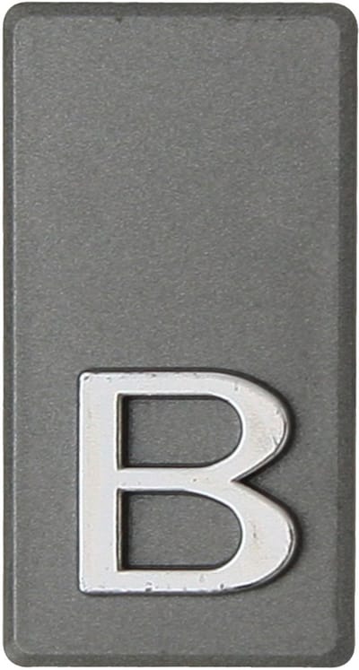 Domino® Deurnummer Letter Zelfklevend INV - "B" - Grafiet - Woonhuisnummer Hotelkamernummer 40x47mm - Huisnummer Brievenbus Adresnummer Stickers - Huisnummerplaatje - Deur en Kamernummer - Lockernummer