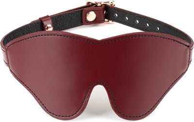 Liebe Seele - Wine Red Luxe En Exclusieve Lederen Blinddoek - wijnrood