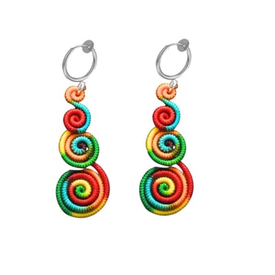 Klem oorbellen- Candy- multi kleuren-geen gaatje-Charme Bijoux