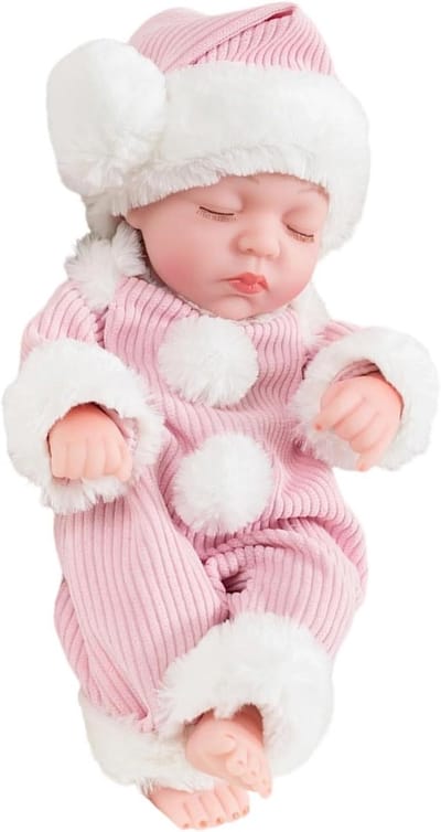 Realistische pop - Zacht figuur - Emotionele ontwikkeling - Bewegbare ledematen - 30 cm - Roze
