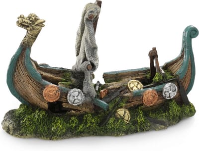 Aqua Della - Aquariumdecoratie - Vissen - Viking Boat 25,5x10,5x16,5cm - 1st