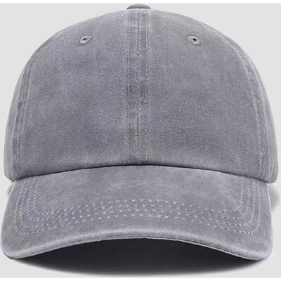 Effen kleur distressed gewassen retro baseballpet met meerdere kleuren beschikbaar voor zowel mannen als vrouwen in een veelzijdige stijl Adjustable gray