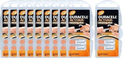 Duracell PR48 DA13 Knoopcel voor Hoortoestellen - 60 Stuks