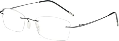 Randloze leesbril - Computer bril - Blauw licht filteren - Ultra lichtgewicht metaal - 52mm lensbreedte - Gunstuk kleur