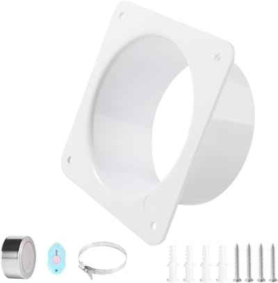 Tube Connector Flens voor 15cm Rechte Buizen - Duurzaam Plastic, Eenvoudige Montage en Geschikt voor Diverse Toepassingen