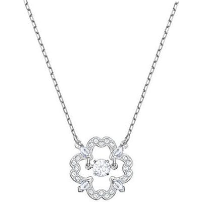 Collier Dansant Floral Swarovski Collier Femme Plaqué-Or Blanc 5392759 Box (Random Color) white