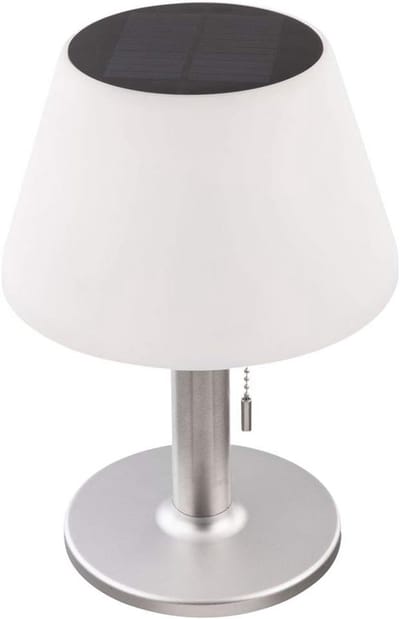 Oplaadbare Solar Buitenlamp RVS en Kunststof IP44 Warm Wit Licht