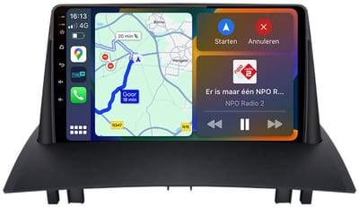 BG4U - Android Navigatie Radio geschikt voor Renault Megane 2 2002-2009 met Draadloze Apple Carplay en Android Auto Draadloos