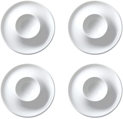 Dailygoods- Eierdopjes Set van 6 - Keramisch - Stapelbaar - Geschikt voor Eieren van Elke Grootte - Elegant Ontwerp - Glad Oppervlak - Eierhouder