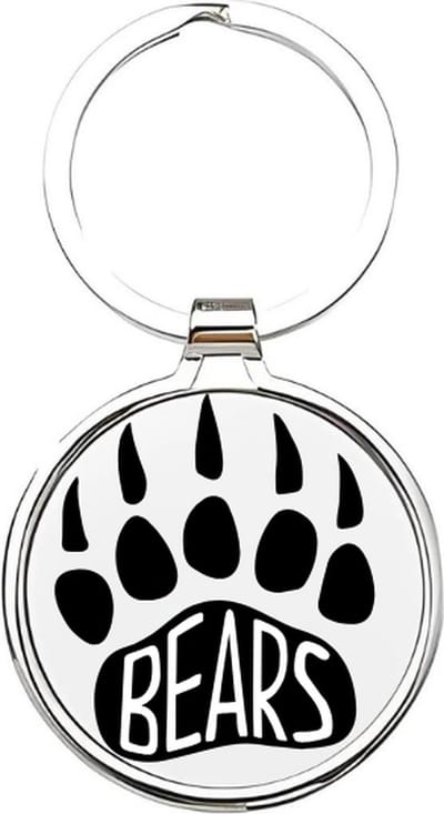 Akyol - Berenpoot Sleutelhanger - beer - Dierenliefhebbers - Beren sleutelhanger - Dierenpoot - Teddybeer - Sleutelhanger dieren - 4 x 7,5 CM