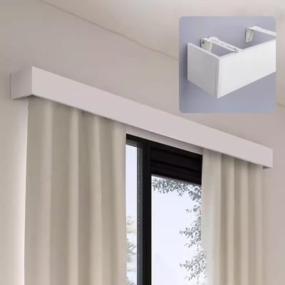 Gordijnrails Afdekking - Raambekleding Paneel - Privacy Creëren - Op Maat Knipbaar - 270cm Lengte - Aluminium