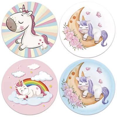 Unicorn stickers - Stickerrol - Unicorn - 500stickers - 2,5CM - Leuke eenhoorn stickers - Stickeren - Journal - Laptopstickers - CHPN