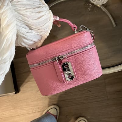 Tas met slot, Kleine vierkante crossbodytas, Damestas, Modieuze en veelzijdige schoudertas 16*11.5*9cm roze