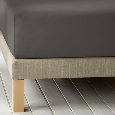 De Witte Lietaer Hoeslaken Laurence Ebony - 90 x 200/220 x h 30 - Katoen Flanel