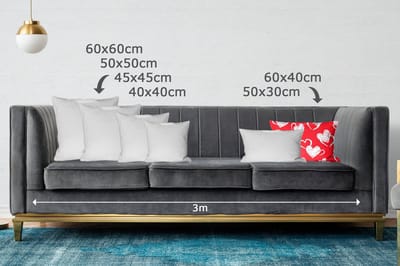 Sierkussens - Kussentjes Woonkamer - 60x40 cm - Patroon - Hartjes - Roze - Valentijn