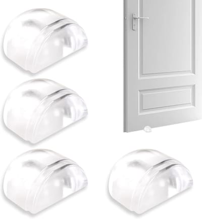 SolidKeus - Set van 4 Transparante Vloerstoppers, Zelfklevend