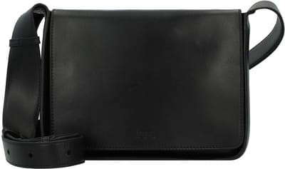 JOST Leren Schoudertas Arva Shoulder Bag Black Zwart