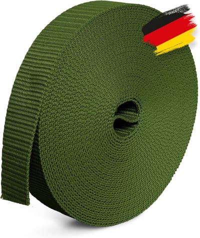 Gordelband - Montageband Riem - Bevestigen Naaien - Hoge Scheurvastheid - 10 Meter - Khaki