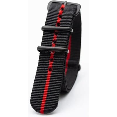 Bracelet de rechange en nylon souple et respirant pour montre 18 mm, 20 mm, 22 mm, 24 mm, 2 noirs, 1 rouge, bracelet de sport pour boucle réglable 20mm black