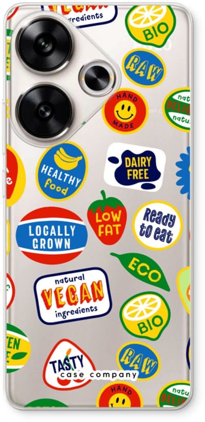 Case Company® - Hoesje geschikt voor Xiaomi Poco F6 hoesje - Fruitsticker - Soft Cover Telefoonhoesje - Bescherming aan alle Kanten en Schermrand