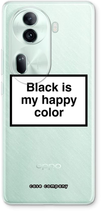 Case Company® - Hoesje geschikt voor Oppo Reno 11 Pro hoesje - Black is my happy color - Soft Cover Telefoonhoesje - Bescherming aan alle Kanten en Schermrand