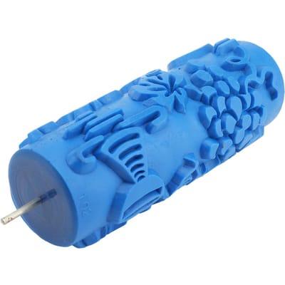 Textuurroller Gereedschap Wasbaar Herbruikbaar Rubber Decoratief Kunst Textuurroller Sleeve voor Schilderen 101Y 102Y blue