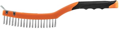 NEO 39-052 - Roestvrijstalen Drukborstel - 3x19 Rijen - Antislip Handvat