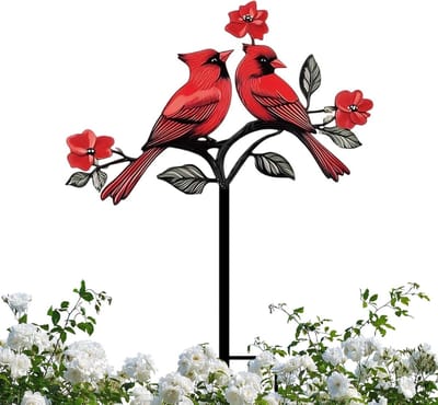 Decoratieve Tuinsteker - Tuindecoratie Metaal - Buitenruimte Verfraaien - Roestbestendig UV-bestendig - 25 x 35 cm - A