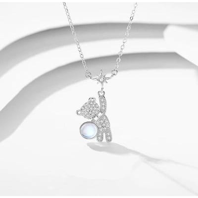 925 Sterling Zilver Zirkonia Hanger Ketting Ketting Vrouwen Mode Sieraden gray