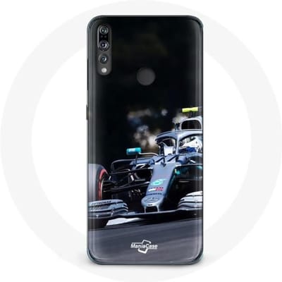Hoesje voor Huawei p30 lite Formule 1 Valtteri Bottas F1 coureur Zwart zwart