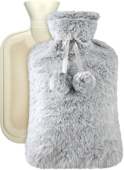 QIN® Oplaadbare Kruik - Elektrische Kruik - Warmwaterfles 2L - Grijs - 32cm x 20cm x 25cm