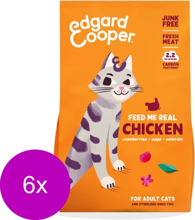 6x Edgard & Cooper Kattenvoer Kip 325 gr