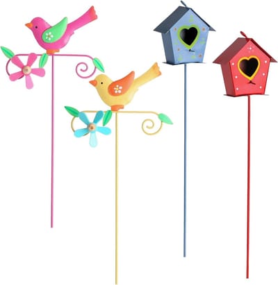 Decoratieve Tuinpalen - Tuindecoratie Palen - Buiten Decoreren - Dieren Swingend Design - 4 stuks - Niet gespecificeerd
