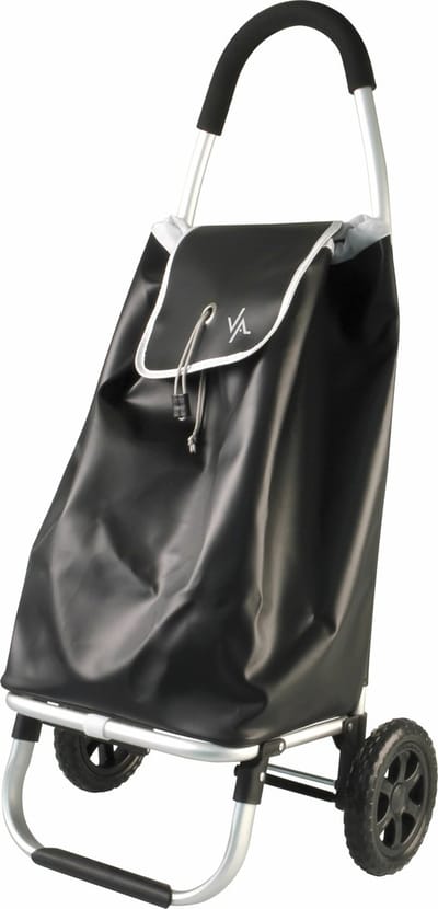 AMIG Boodschappentrolley - zwart - 50 liter - aluminium frame - opvouwbaar