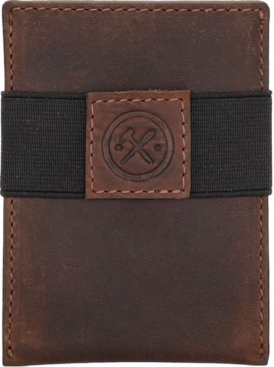Hide & Stitches Japura Creditcard etui - Donkerbruin - 100% Leer