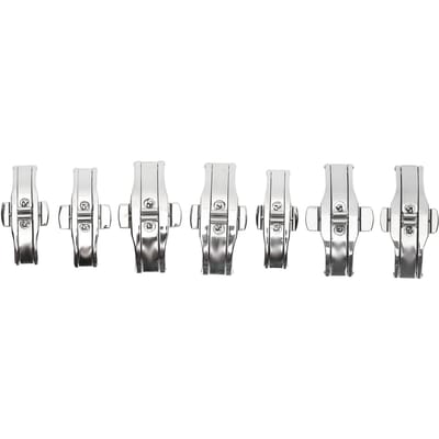 7 stuks Legering Drukknop Vlindersluiting Vlinder Horlogesluiting Horloge Vouwsluiting white