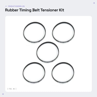 Dailygoods- Timing Belt Rubber - 5 Stuks - GT2-6-200MM - 3D Printer Accessoires - Hoge Belastbaarheid - Temperatuurbereik - Duurzaam Materiaal - Tandriem