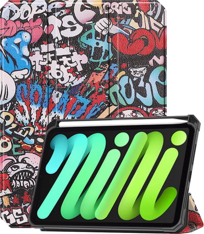 Hoesje Geschikt voor Apple iPad Mini 7 (2024) - 8.3 inch - 7e Generatie - Dun & Stevig - Trifold Bookcase - Hard Cover Case - Met Uitsparing Geschikt voor Apple Pencil - Hardcover Book - Tablet Hoes - Graffity