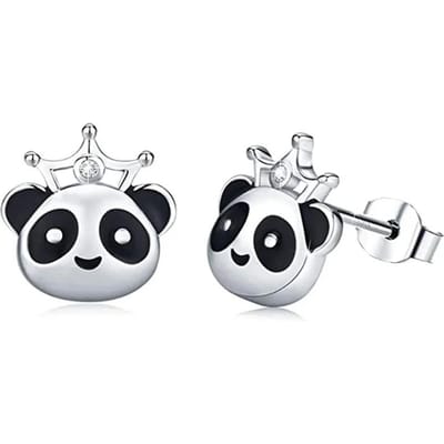Huitan Créoles Créatives en Forme d'Empreinte de Pied Émail Noir pour Femmes Boucles d'Oreilles Cercle Couleur Cadeau Fantaisie Adolescente Bijoux de Fille black