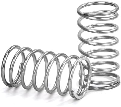 Drukveren Roestvrij Staal - Compressieveren Set - Mechanische Toepassingen - Hoge Veerkracht 24kg - 4 Stuks 30mm - Zilverkleurig