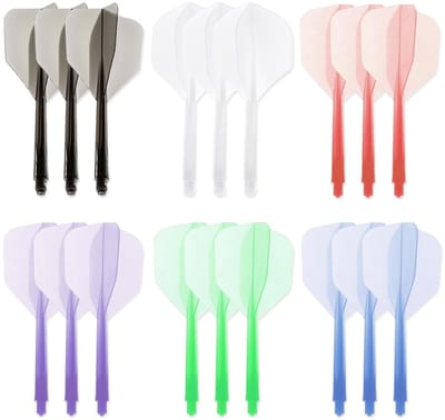 Dailygoods- Dartschacht 18-delig set - Geïntegreerd dartsaccessoires - 2BA-draad - Dartvleugels - Eén stuk - Geschikt voor alle dartborden