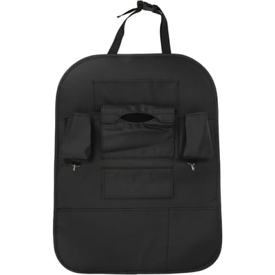 Organizer Tas voor Rugleuning 47x63.5cm PU Leer Zwart Achterbank Auto Muti Zak Opbergtas Schopplaten black