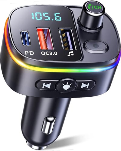 Igoods FM Transmitter - Bluetooth Transmitter Auto - Bluetooth Receiver - MP3 Speler - Handsfree Bellen - USB 3.0 - Bluetooth 5.0 - T25