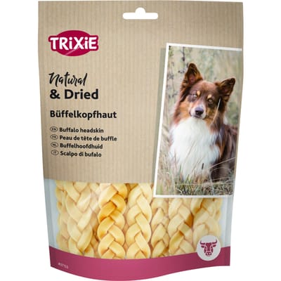 12 cm (6 x 200 g) Trixie buffelhuid gevlochten hondensnacks
