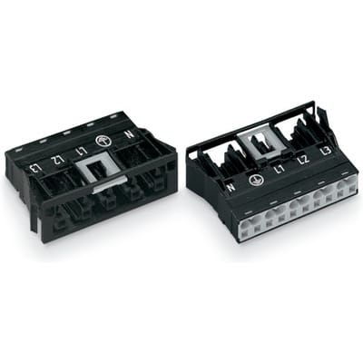 Wago Winsta Midi 770 5-Pool Snap-In Socket Zwart - 770-705 [2 Stuks]
