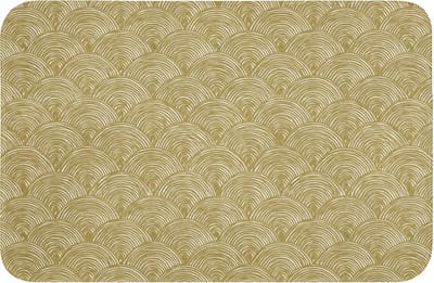 Badmat 60x40 cm - Antislip - Waaier - Geometrisch - Groen - Badmatten voor badkamer - Badkamermat - Douchemat - Badkamer mat