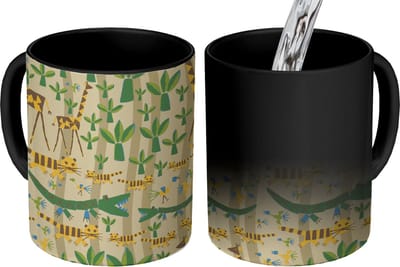 Magische Mok - Foto op Warmte Mokken - Koffiemok - Dieren - Design - Afrika - Abstract - Magic Mok - Beker - 350 ML - Theemok