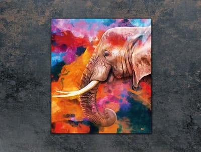 TMK ArtDeko Serie - Snijplank van Glas - 45x52 cm - Olifant Motief - Veilig en Veelzijdig